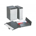 Cartelle a 2 lembi Esselte I56 DELSO LINE 6/I51 bianco/grigio 25x32 cm dorso 3 cm 6 cartelle - 390956040
