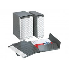 Cartelle a 2 lembi Esselte I56 DELSO LINE 6/I51 bianco/grigio 25x32 cm dorso 3 cm 6 cartelle - 390956040