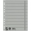 Separatore per archivio con perforazione universale Q-Connect 24x30 cm 230 g/m² grigio  conf. da 100 - KF02789