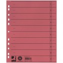 Separatore per archivio con perforazione universale Q-Connect 24x30 cm 230 g/m² rosso  conf. da 100 - KF02791