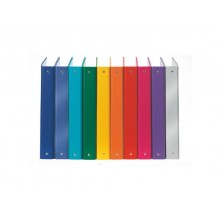 Raccoglitore Esselte Meeting a 4 anelli tondi 30mm cartone rivestito in PP blu metallizz. 22x30cm dorso 4cm - 395792960
