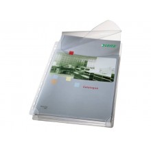 Buste a soffietto con lembo di chiusura Leitz in PVC A4 trasparente confezione da 5 pezzi - 47573003