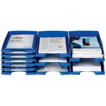 Vaschetta portacorrispondenza Leitz PLUS STANDARD in polistirene A4 blu 52270235 (Conf.5)
