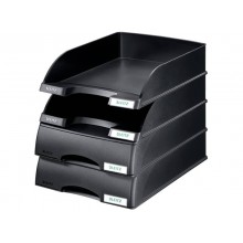 Vaschetta portacorrispondenza Leitz PLUS STANDARD in polistirene A4 nero 52270295 (Conf.5)