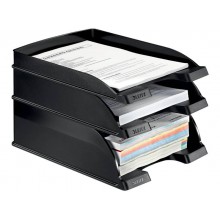 Vaschetta portacorrispondenza Leitz PLUS STANDARD in polistirene A4 nero 52270295 (Conf.5)