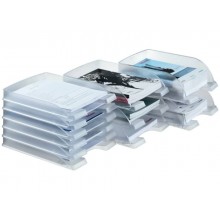 Vaschetta portacorrispondenza impilabile Leitz PLUS JUMBO in polistirolo A4 trasparente satinato - 52330003 (Conf.4)