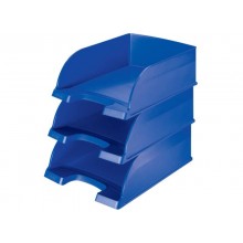 Vaschetta portacorrispondenza impilabile Leitz PLUS JUMBO in polistirolo A4 blu 52330035 (Conf.4)