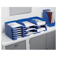 Vaschetta portacorrispondenza impilabile Leitz PLUS JUMBO in polistirolo A4 blu 52330035 (Conf.4)