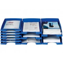 Vaschetta portacorrispondenza impilabile Leitz PLUS JUMBO in polistirolo A4 blu 52330035 (Conf.4)