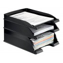 Vaschetta portacorrispondenza impilabile Leitz PLUS JUMBO in polistirolo A4 nero 52330095 (Conf.4)