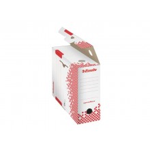 Scatola archivio Esselte SPEEDBOX dorso 10 cm bianco/rosso 10x25x35 cm 623908 (Conf.25)
