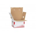 Scatola archivio Esselte SPEEDBOX con coperchio integrato bianco/rosso 32,5x26,3x36,7 cm - 623912 (Conf.15)