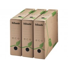 Scatola archivio Esselte ECOBOX dorso 8 cm avana/verde 8x23,3x32,7 cm 623916 (Conf.25)
