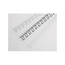 Spirali metalliche a 21 anelli GBC WireBind 10 mm A4 nero conf da 100 spirali - IB165221