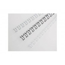 Spirali metalliche a 21 anelli GBC WireBind 14 mm A4 nero conf da 100 spirali - IB165429