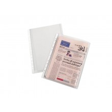 Buste a perforazione con soffietto alta capacità ELBA A4 21x29,7 cm trasparente buccia d'arancia conf. da 10 - 400148443