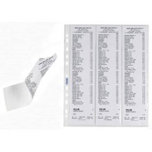 Buste a foratura universale Favorit porta scontrini buccia d'arancia linear 7x30 cm (x6 tasche) conf.10 - 100460079