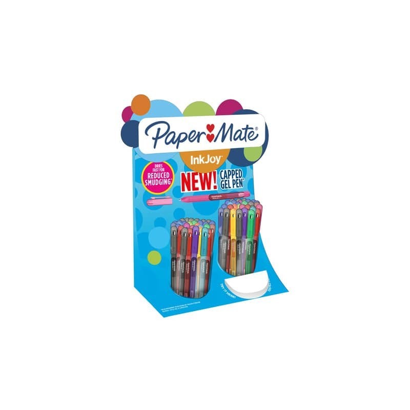 Espositore da 60 penne Paper Mate InkJoy Gel 600 Stick M 0,7 mm colori assortiti - 2036161