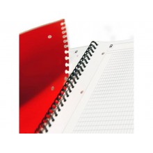 Quaderno spiralato OXFORD International Activebook Maxi A4+ grigio/arancio quadretti 5 mm - 100104329