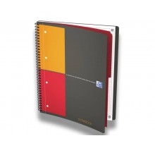 Quaderno spiralato OXFORD International Activebook Maxi A4+ grigio/arancio quadretti 5 mm - 100104329