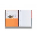 Quaderno spiralato OXFORD International Activebook Maxi A4+ grigio/arancio quadretti 5 mm - 100104329