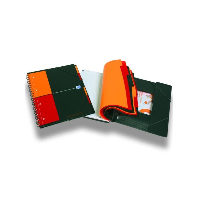 Quaderno spiralato OXFORD Organizerbook International A4+ grigio/arancio  100102777