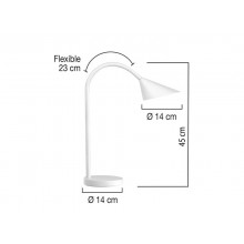 Lampada da tavolo a led UNILUX Sol bianco 400077404