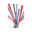 Dorsi plastici FELLOWES blu ad anello tondo 12 mm - 56-80 fogli conf.100 - 5346305