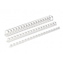 Dorsi plastici per rilegatura FELLOWES ad anello tondo 22 mm bianco 151-180 fogli - conf.50 - 5347803