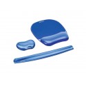Supporto FELLOWES poggiapolsi Flex Crystal™ Gel 2,54x12,38x8,73 cm blu 91177-72