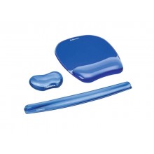 Supporto FELLOWES poggiapolsi Flex Crystal™ Gel 2,54x12,38x8,73 cm blu 91177-72