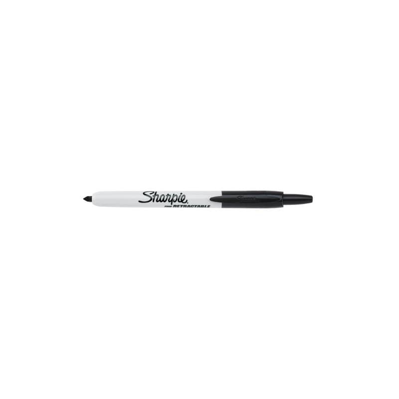 Marcatore permanente Sharpie RT a scatto F a punta conica 1 mm nero S0810840 (Conf.12)