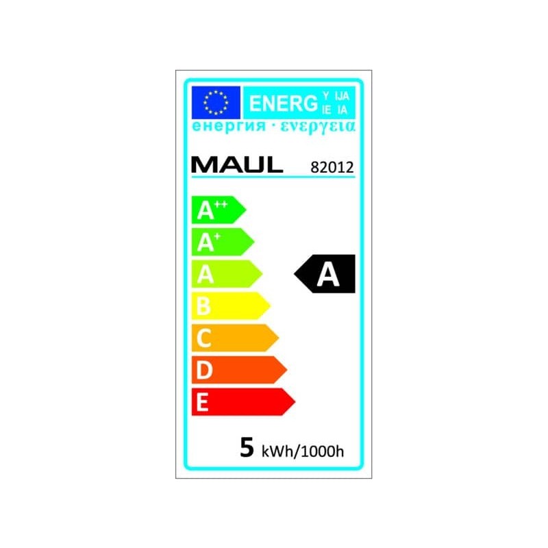 Lampada da scrivania MAUL a LED MAULpuck acciaio nero 5 W, 230 Lm, 6500K  8201290