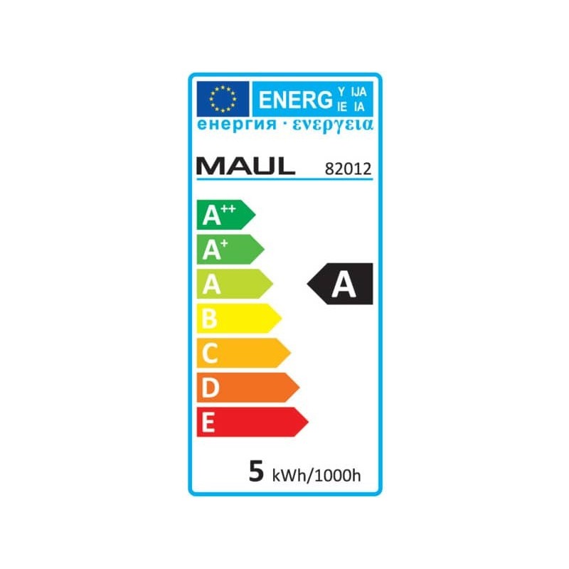 Lampada da scrivania MAUL a LED MAULpuck acciaio nero 5 W, 230 Lm, 6500K  8201290