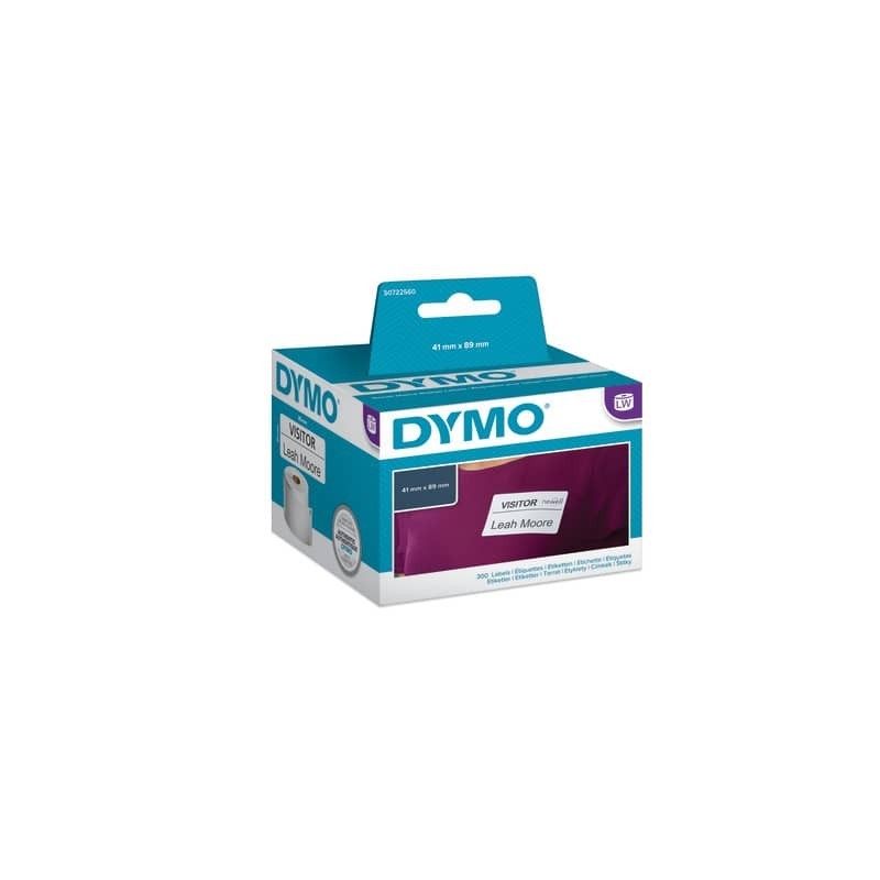 Rotolo da 300 etichette Dymo LabelWriter Badge 89x41 mm bianco S0722560