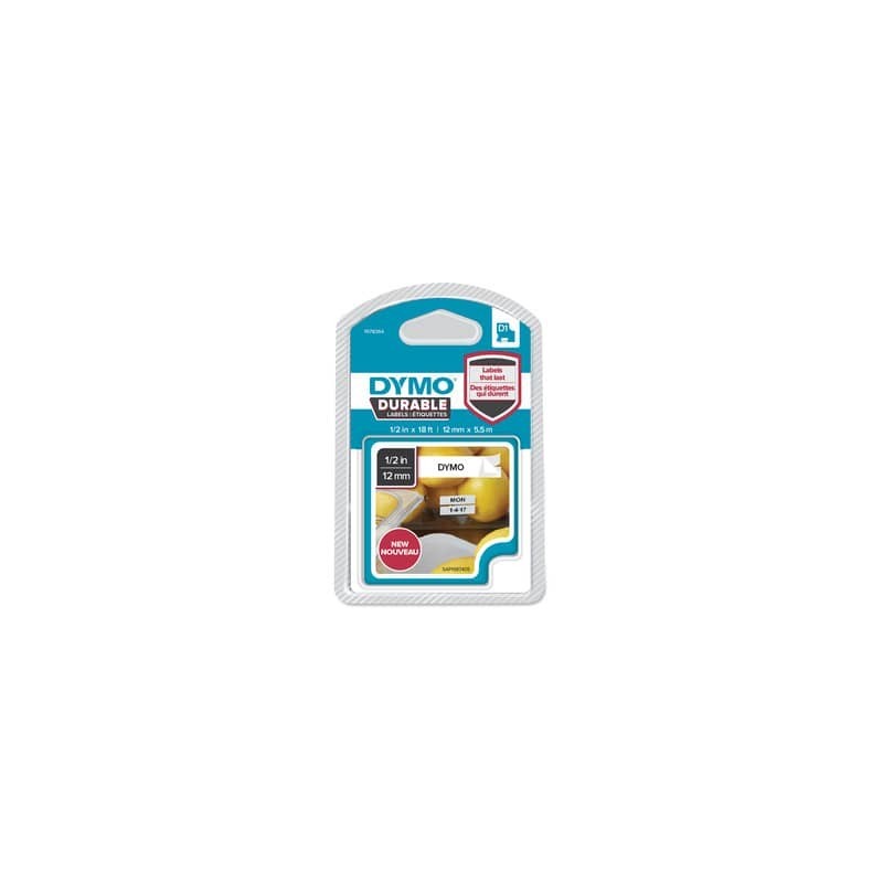 Nastro per etichettatrici Dymo D1 12 mm x 5,5 m nero/bianco 1978364