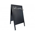 Lavagna da terra a gesso liquido Securit® Sandwich in legno 70x120 cm nero - SBS-BL-120