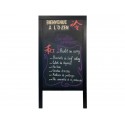 Lavagna da terra a gesso liquido Securit® Sandwich in legno 70x120 cm nero - SBS-BL-120