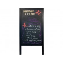 Lavagna da terra a gesso liquido Securit® Sandwich in legno 70x120 cm nero - SBS-BL-120