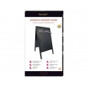 Lavagna da terra a gesso liquido Securit® Sandwich in legno 70x120 cm nero - SBS-BL-120