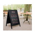 Lavagna da terra a gesso liquido Securit® Sandwich in legno 70x120 cm nero - SBS-BL-120