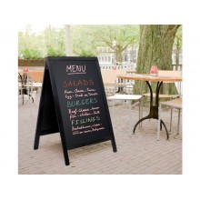 Lavagna da terra a gesso liquido Securit® Sandwich in legno 70x120 cm nero - SBS-BL-120