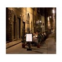 Espositore luminoso a LED Securit® Black Star in metallo 46x41x136 cm nero MCS-4A4-BL-SET