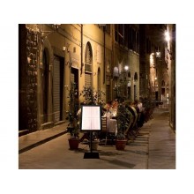 Espositore luminoso a LED Securit® Black Star in metallo 46x41x136 cm nero MCS-4A4-BL-SET