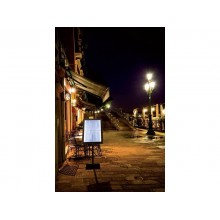 Espositore luminoso a LED Securit® Black Star in metallo 46x41x136 cm nero MCS-4A4-BL-SET