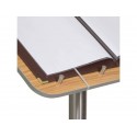 Leggio portamenù Securit® in legno e acciaio 54x36x115 cm naturale MCS-115-TE