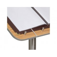 Leggio portamenù Securit® in legno e acciaio 54x36x115 cm naturale MCS-115-TE