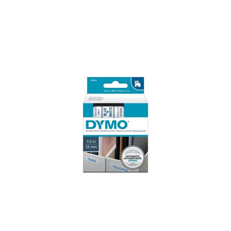 Nastro per etichettatrici Dymo D1 12 mm x 7 m blu/bianco S0720540