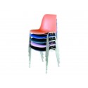 Sedia visitatore Unisit Esse ESC 4 gambe acciaio cromato - schienale fisso rosso Conf. 5 pezzi - ESC/5/RO