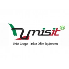 Sedia semidirezionale girevole Unisit Molly MLA - schienale in rete nero - rivestimento ignifugo nero - MLA/IN